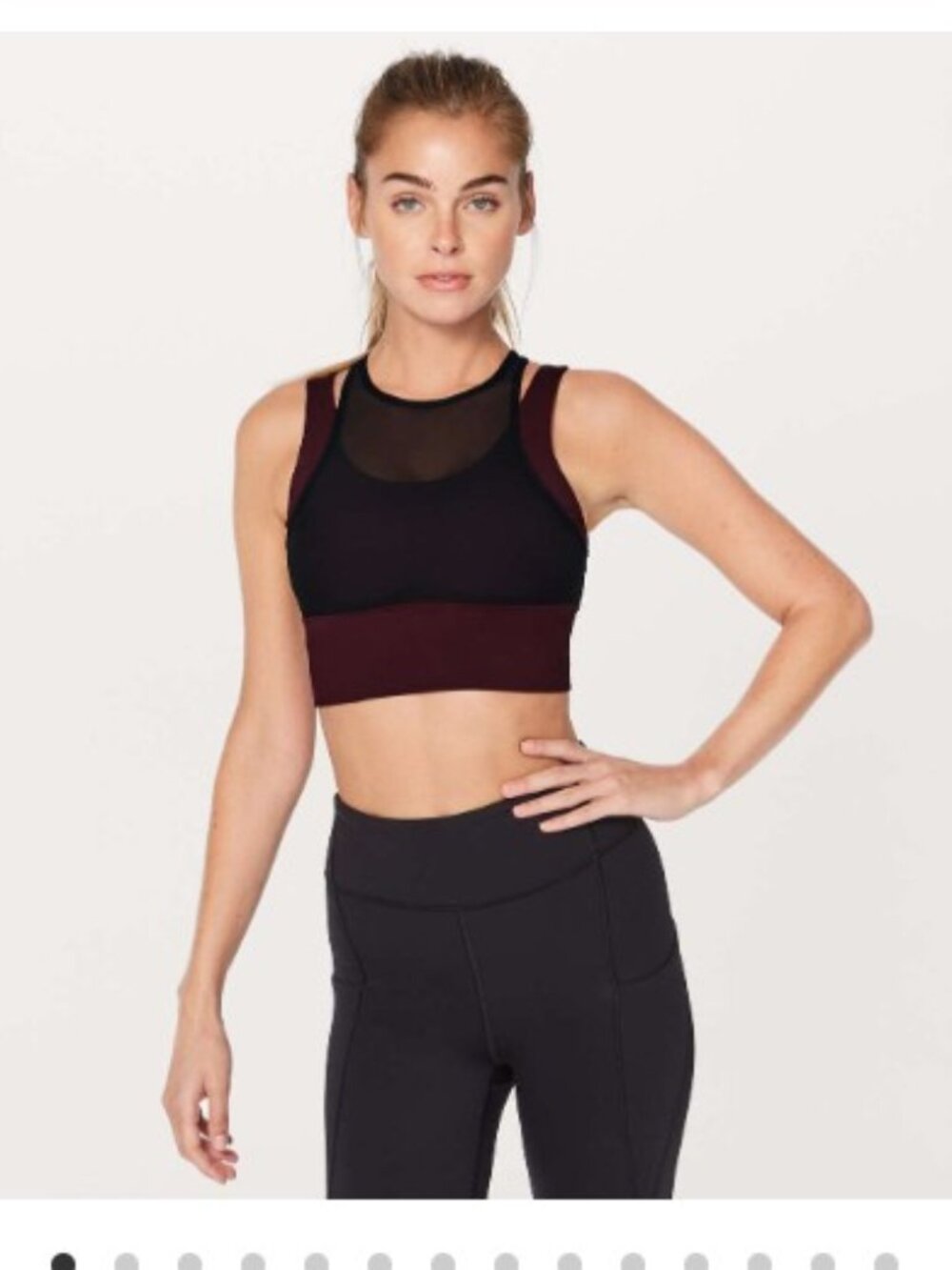 Lululemon  Double Tap II Bra in Dark Abobe/Black size 6